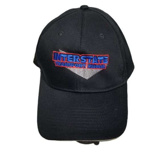 Port Company Interstate Transport Repair Hat Black Embroidered Trucker Cap - Picture 1 of 6